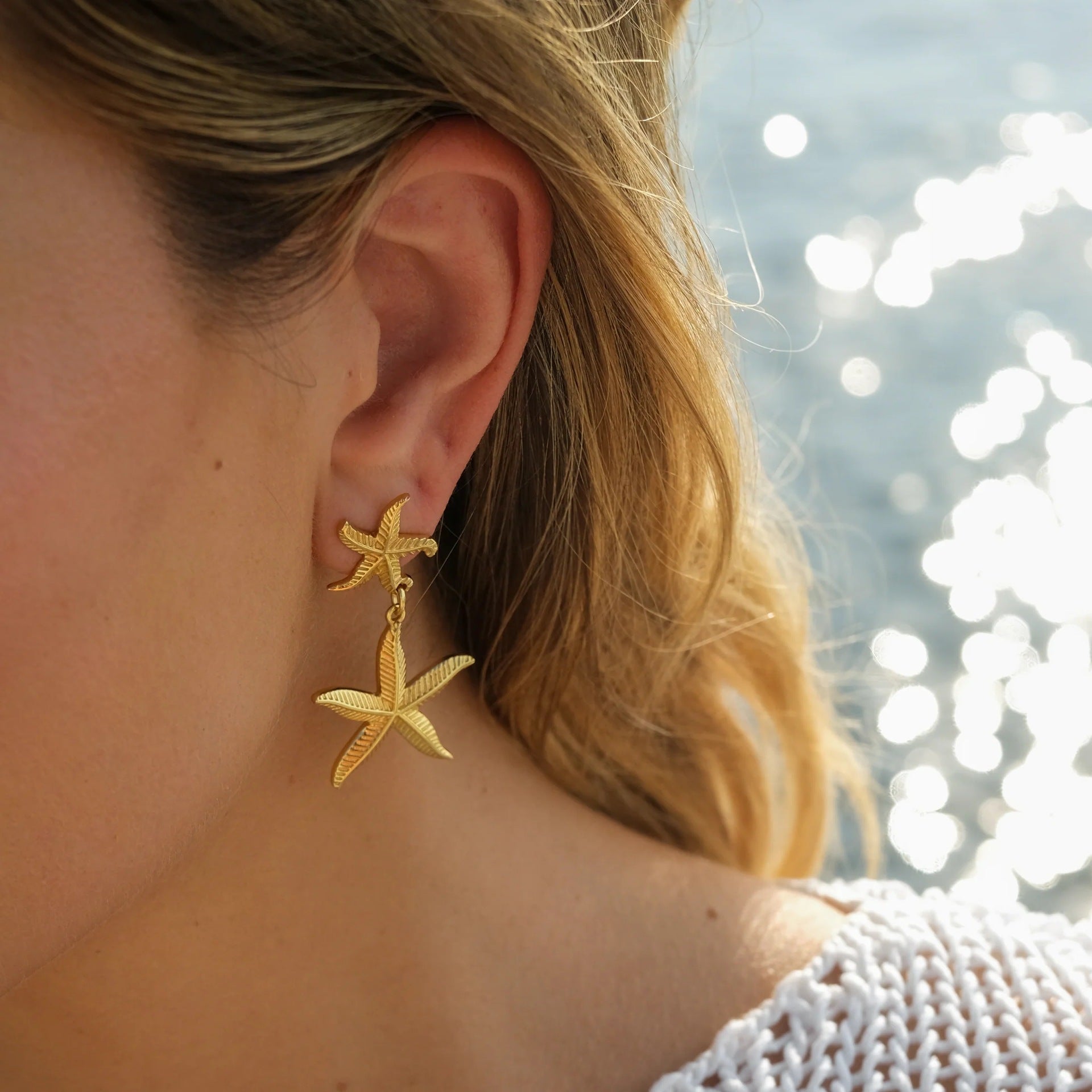 Starla Gold Seestern Ohrringe