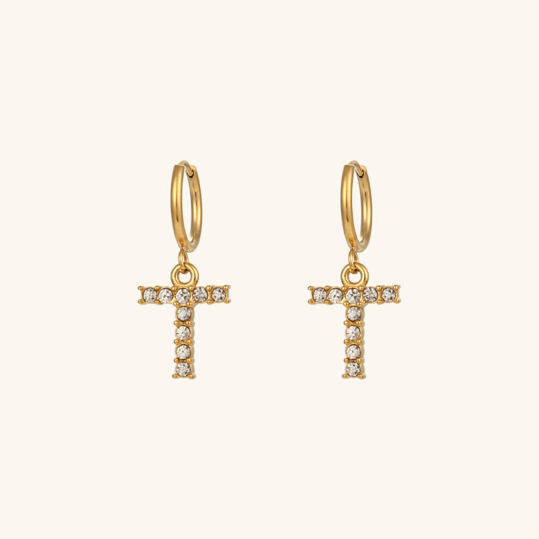 Aimee Initial Oorbellen