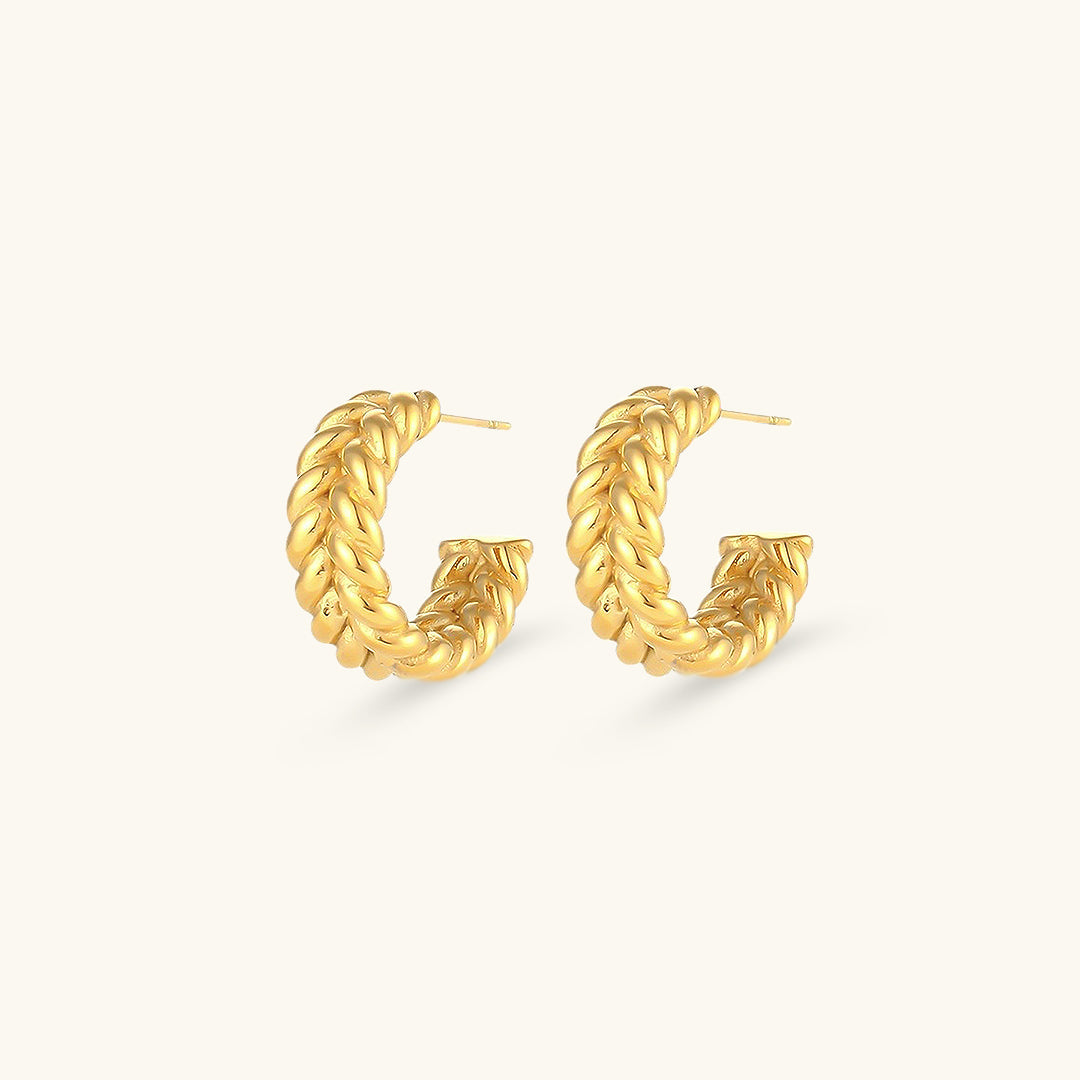 Twisted Luxe - Goldene Seilohrringe