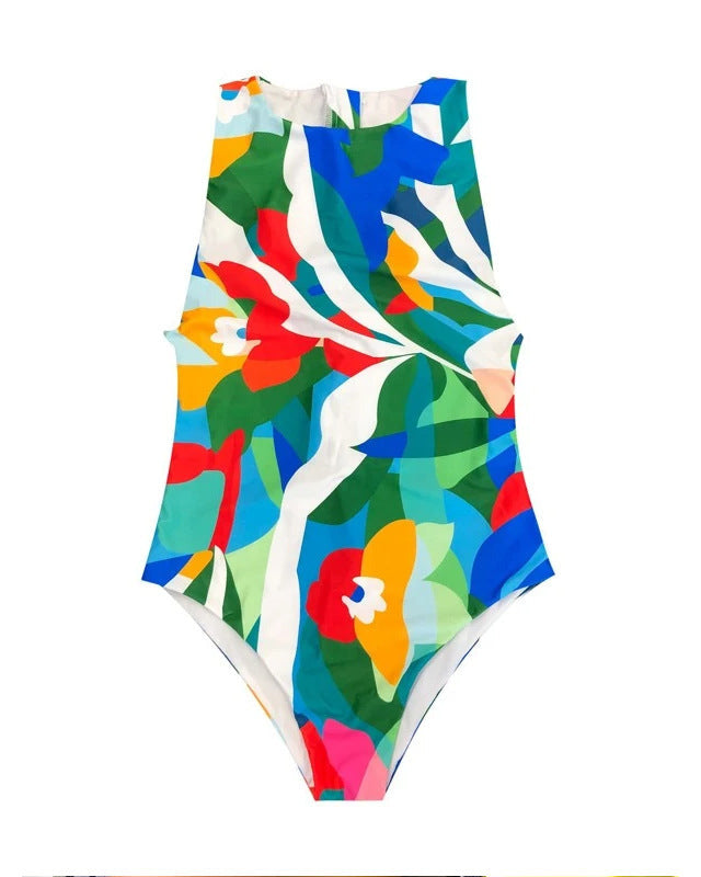 Maillot de bain une pièce à col montant Vibrant Wave
