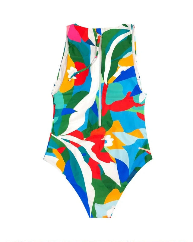 Maillot de bain une pièce à col montant Vibrant Wave
