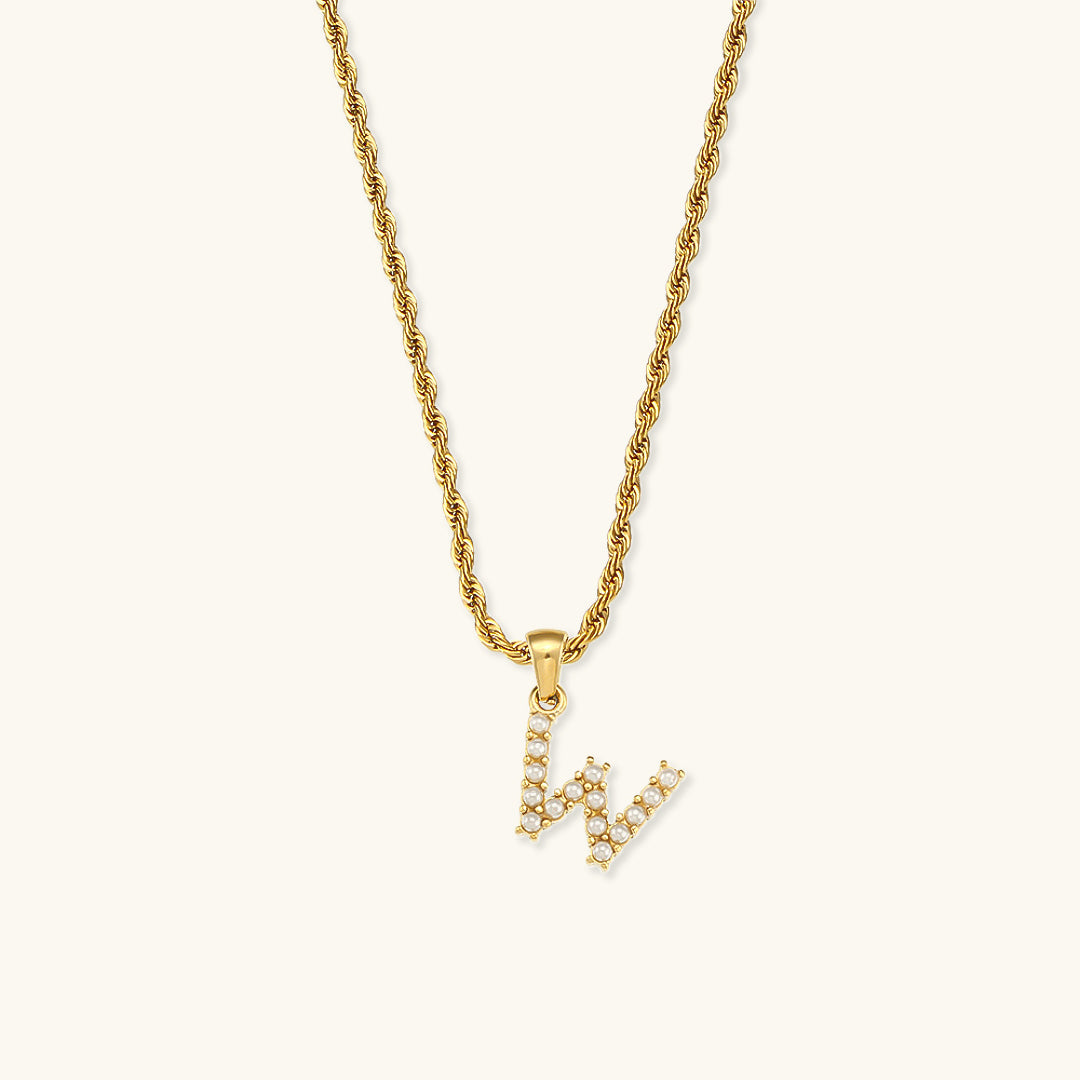 Collier Initial en Perle Aurora