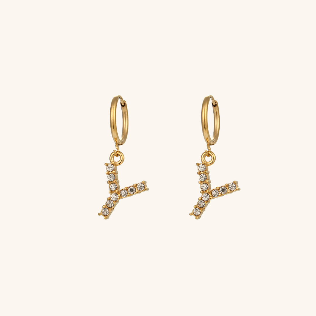 Aimee Initial Oorbellen