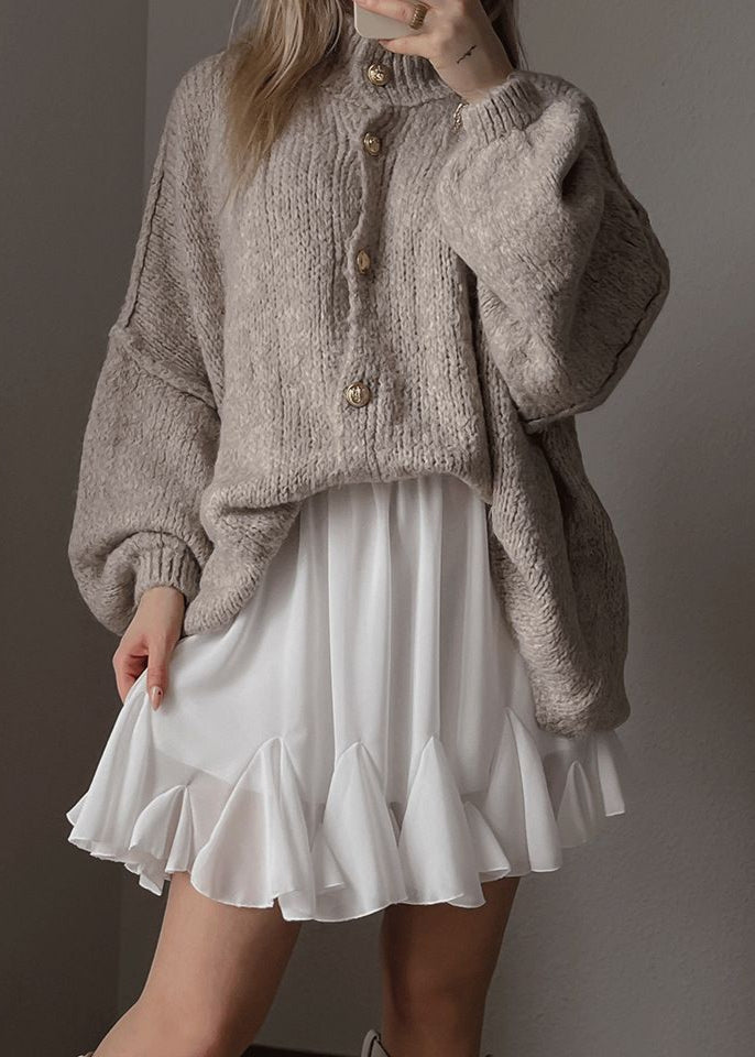 Elora – Cardigan lavorato a maglia con bottoni oversize sul davanti