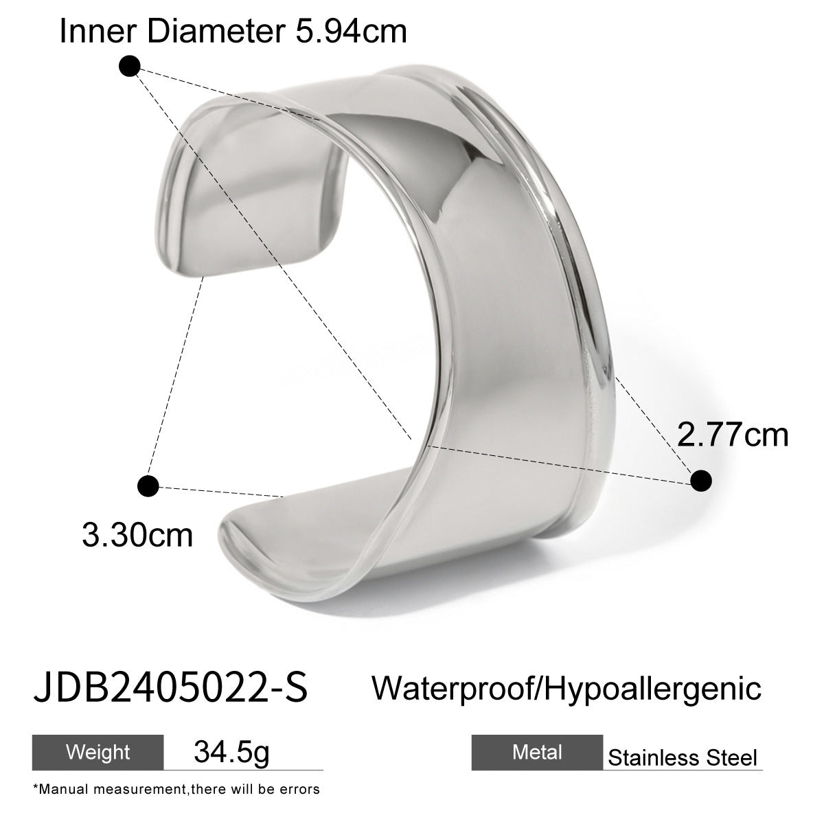 Gesculptureerde Charme Open Cuff Armband
