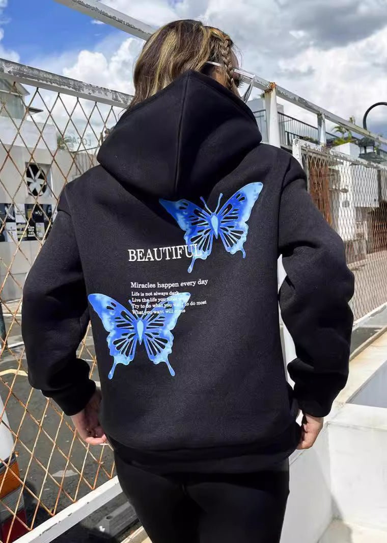 Hoodie Graphique Rêve de Papillon