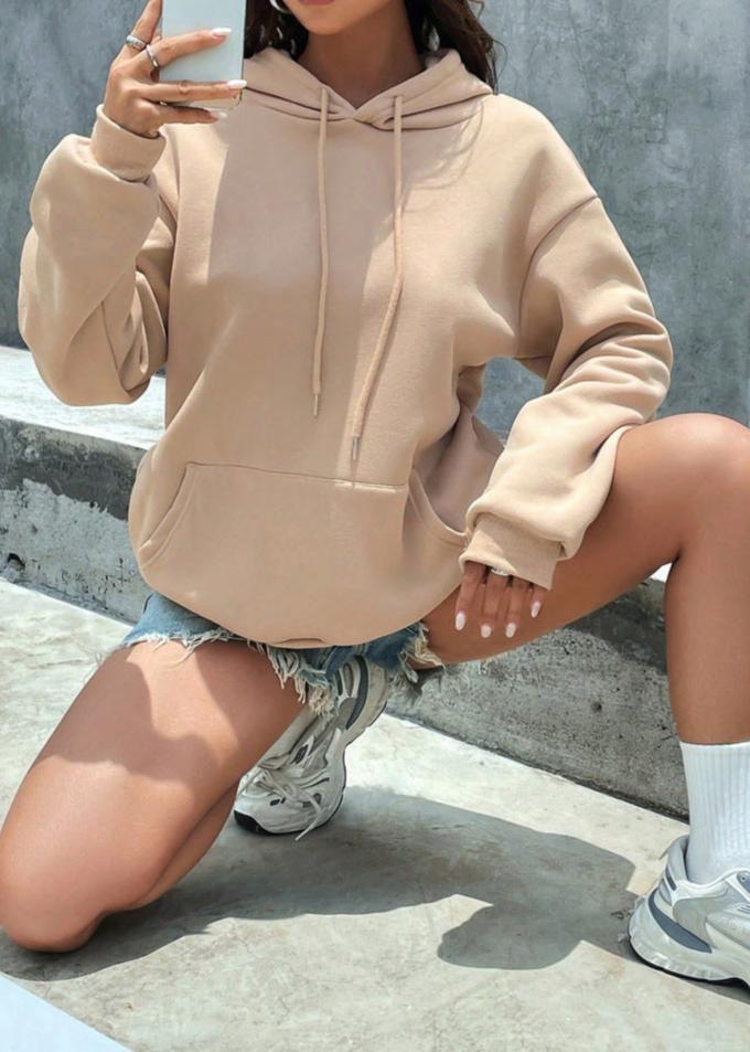Gezellige fleece-gevoerde hoodie