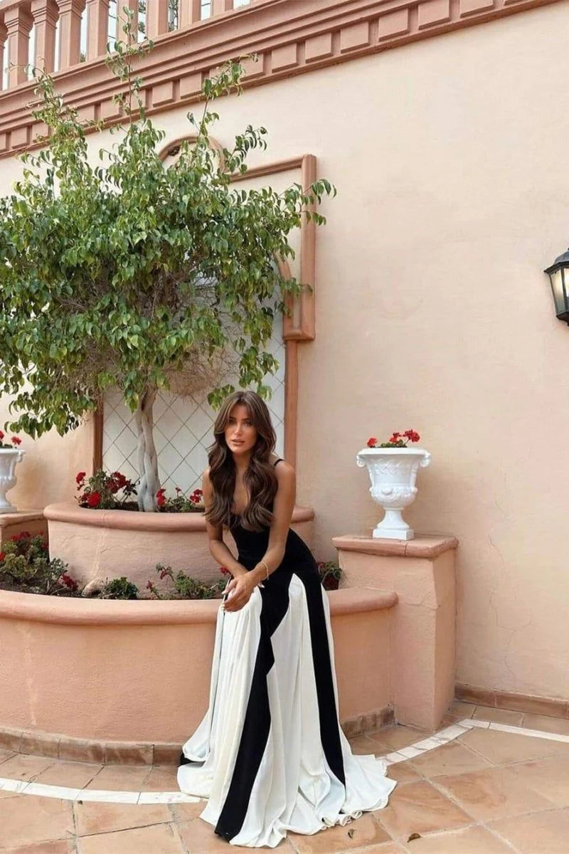 Isabella - Gestuftes Tüll A-Linien Slip Maxikleid