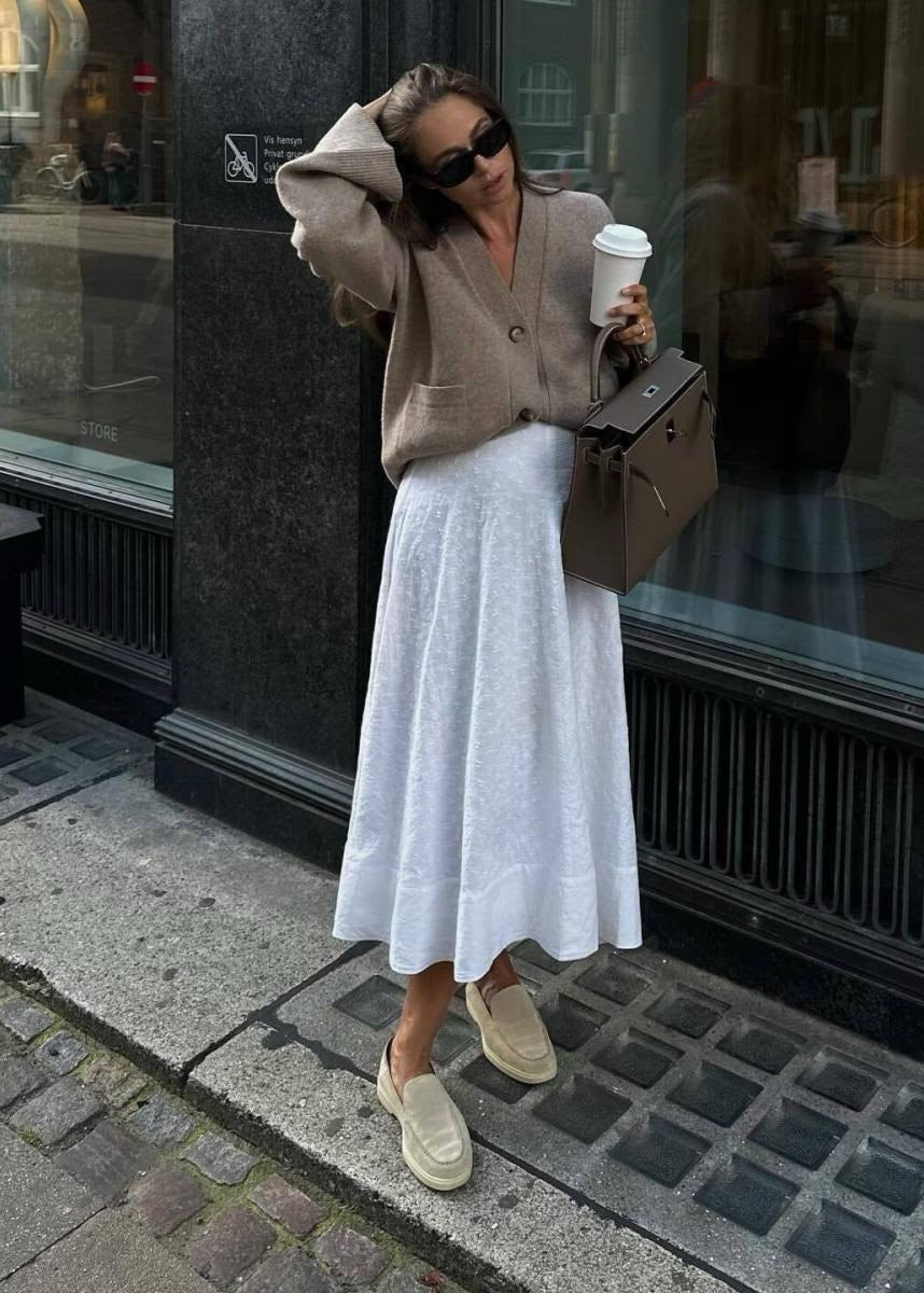 Heatherwood - Ribbed Knit V-Neck Cardigan