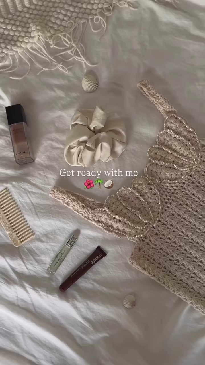Isla - Robe Mini Moulante en Tricot Crochet