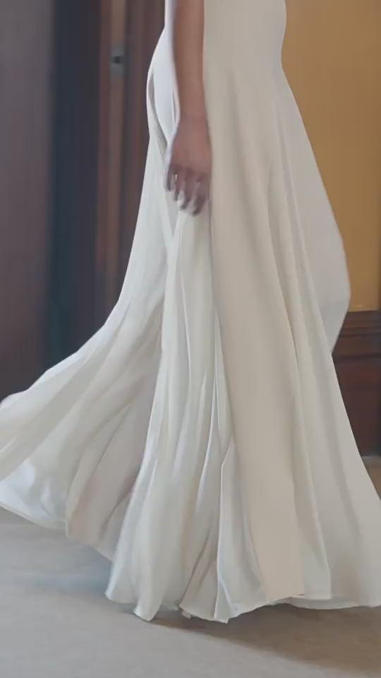 Oyster Bloom – Spaghetti Strap Cream Maxi Dress