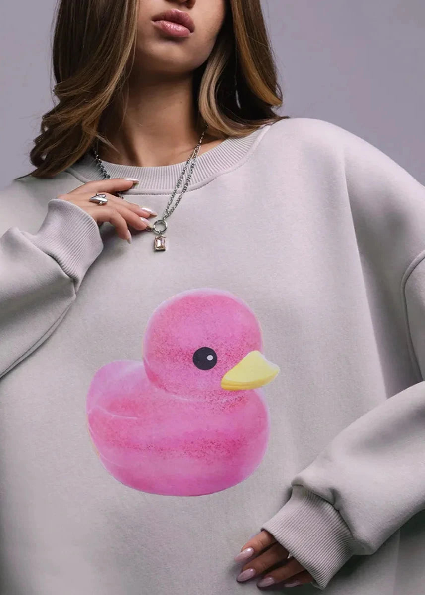 Playful Duck Graphic Sweatshirt