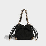 Chic-Chain Velvet Crossbody Bag - VibeSoothe