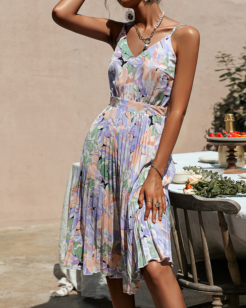 Desert-Rose Midi Dress - VibeSoothe