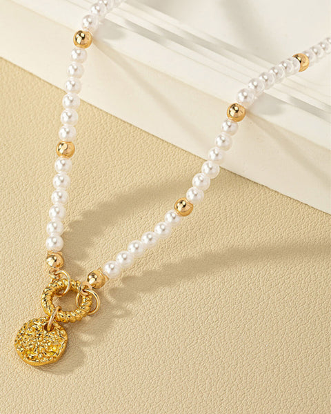 Versatile Niche Rice Bead Necklace Pendant Clavicle Chain