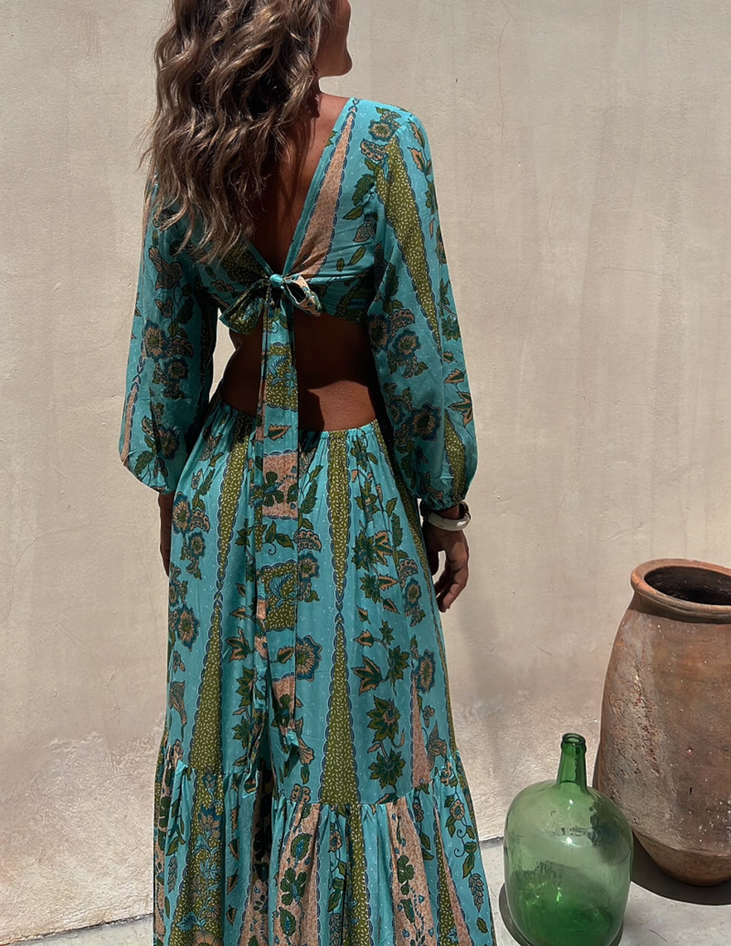 Botanical-Beauty Maxi Dress - VibeSoothe