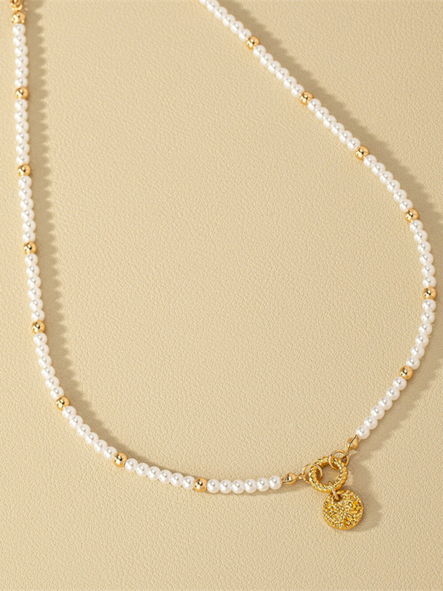 Versatile Niche Rice Bead Necklace Pendant Clavicle Chain