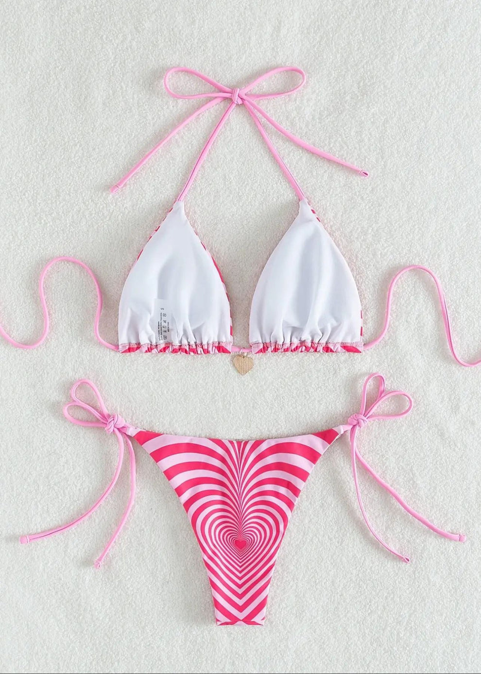 Heartwave - One-Piece Swimsuit with Optical Illusion Print