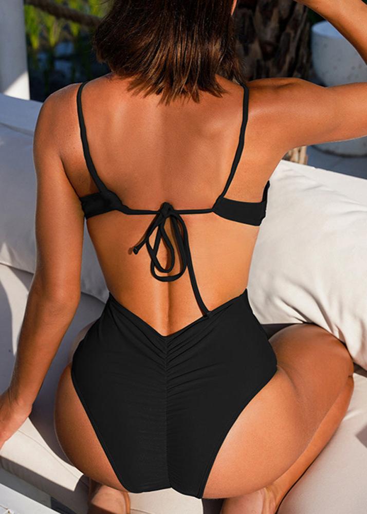 Maillot de bain 1 pièce avec croisillons pour effet décousu - VibeSoothe