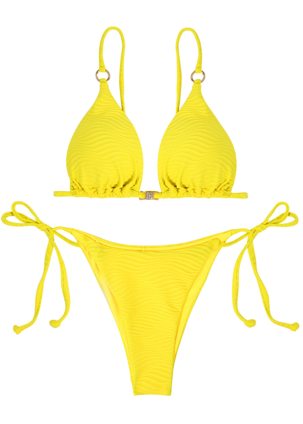 Golden Hour - Costume intero con tessuto TextuRed e dettaglio in cristallo