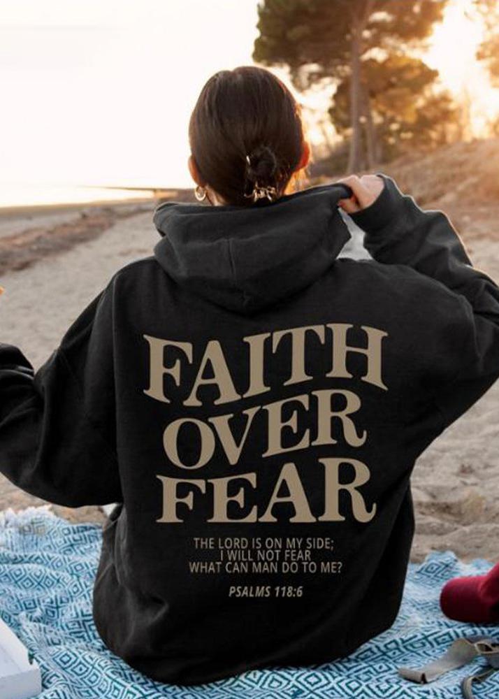 Faith Over Fear Unisex Printed Hoodie