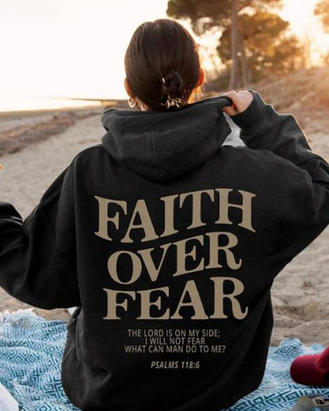 Faith Over Fear Unisex Printed Hoodie