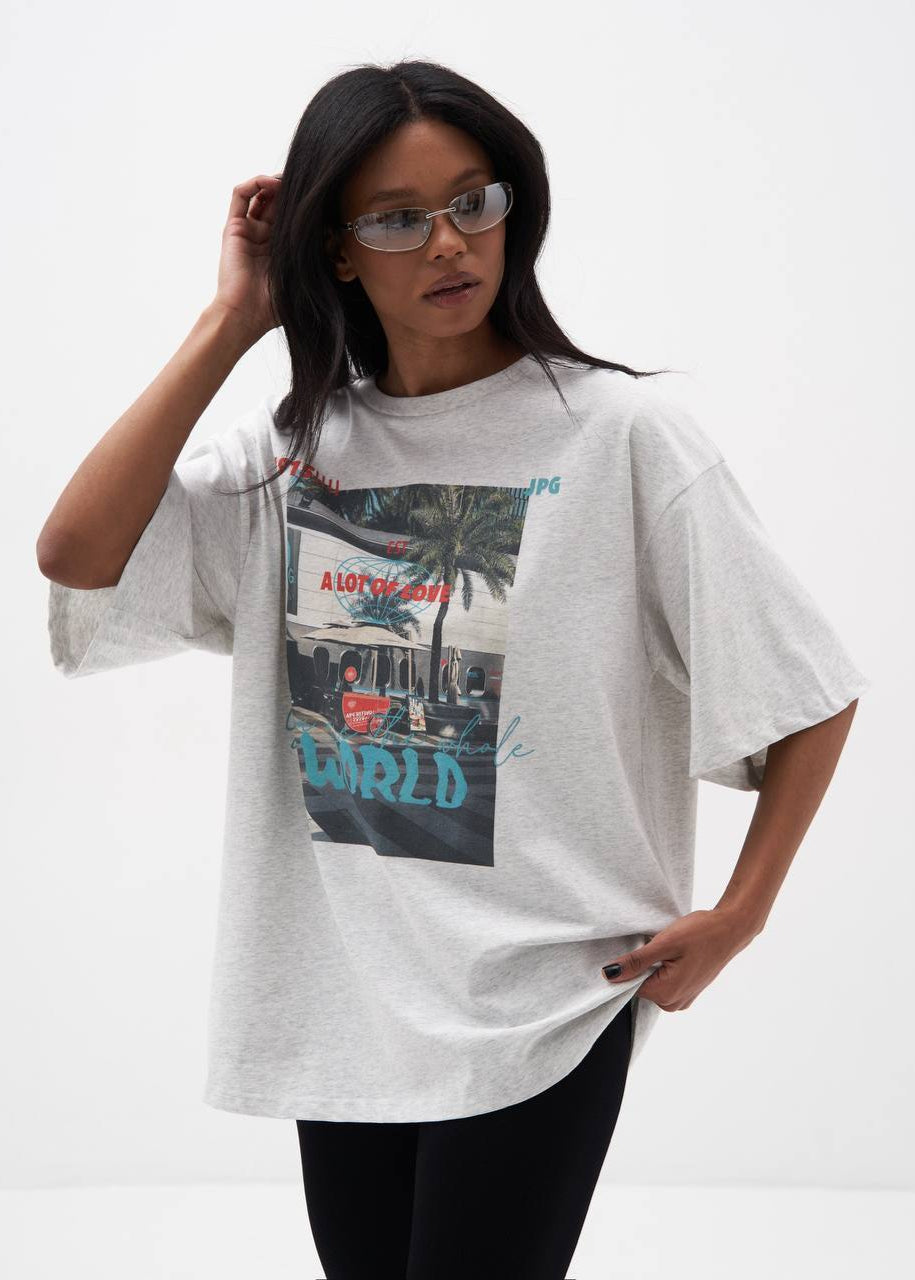 Palm Street Graphic Oversized Tee