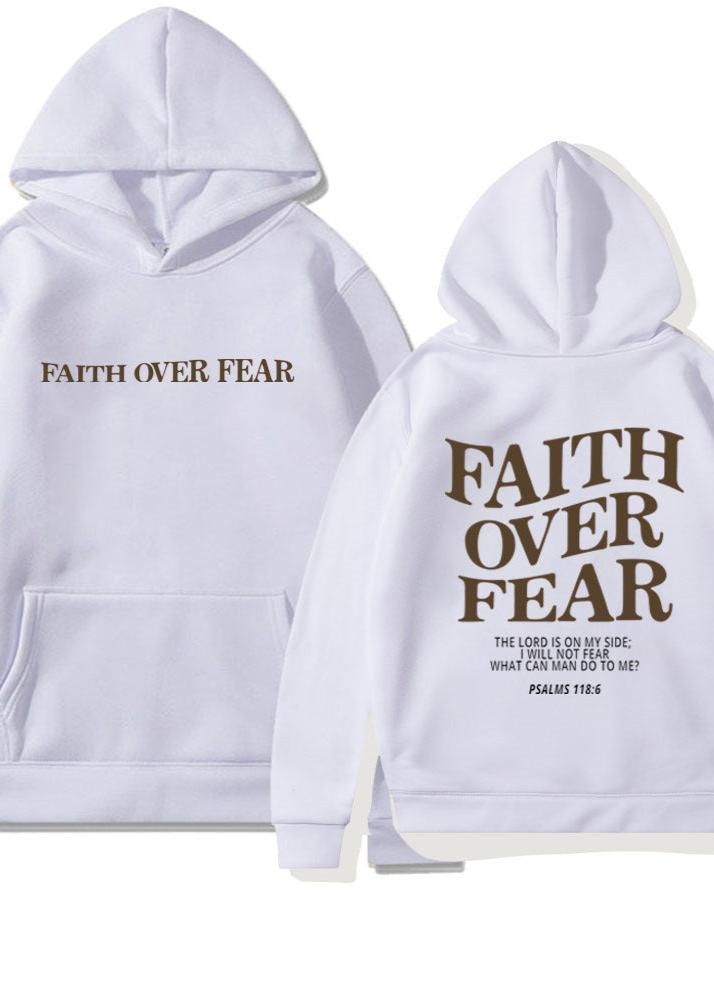 Faith Over Fear Unisex Printed Hoodie