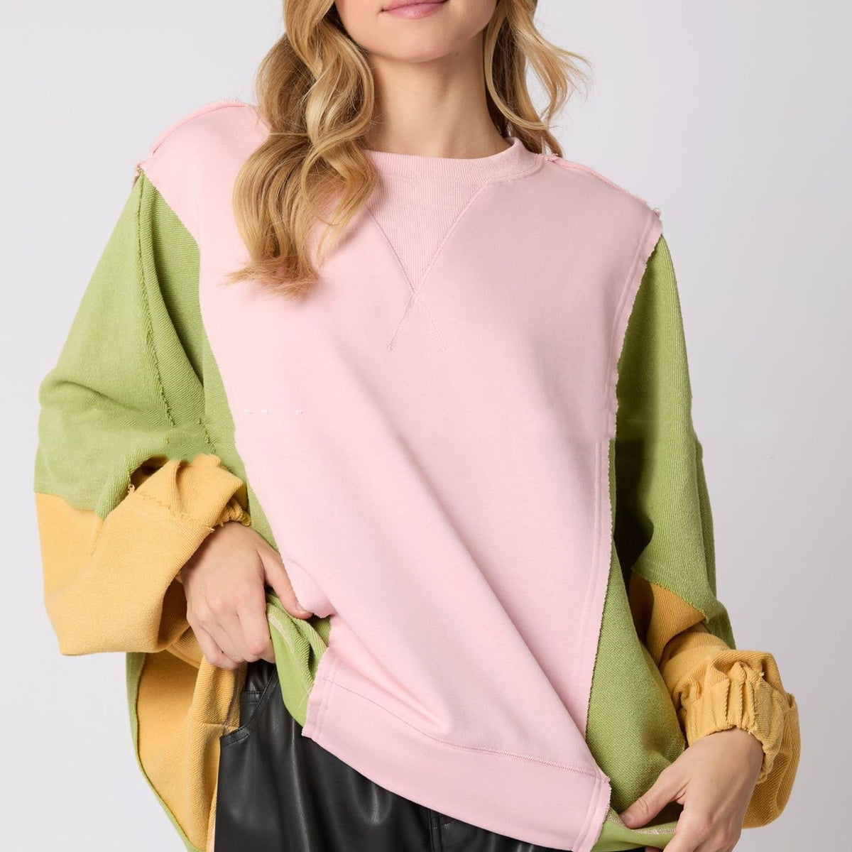 Women's Round Neck Top Casual Loose Sweatshirt