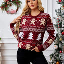  Wine Red Christmas Sweater