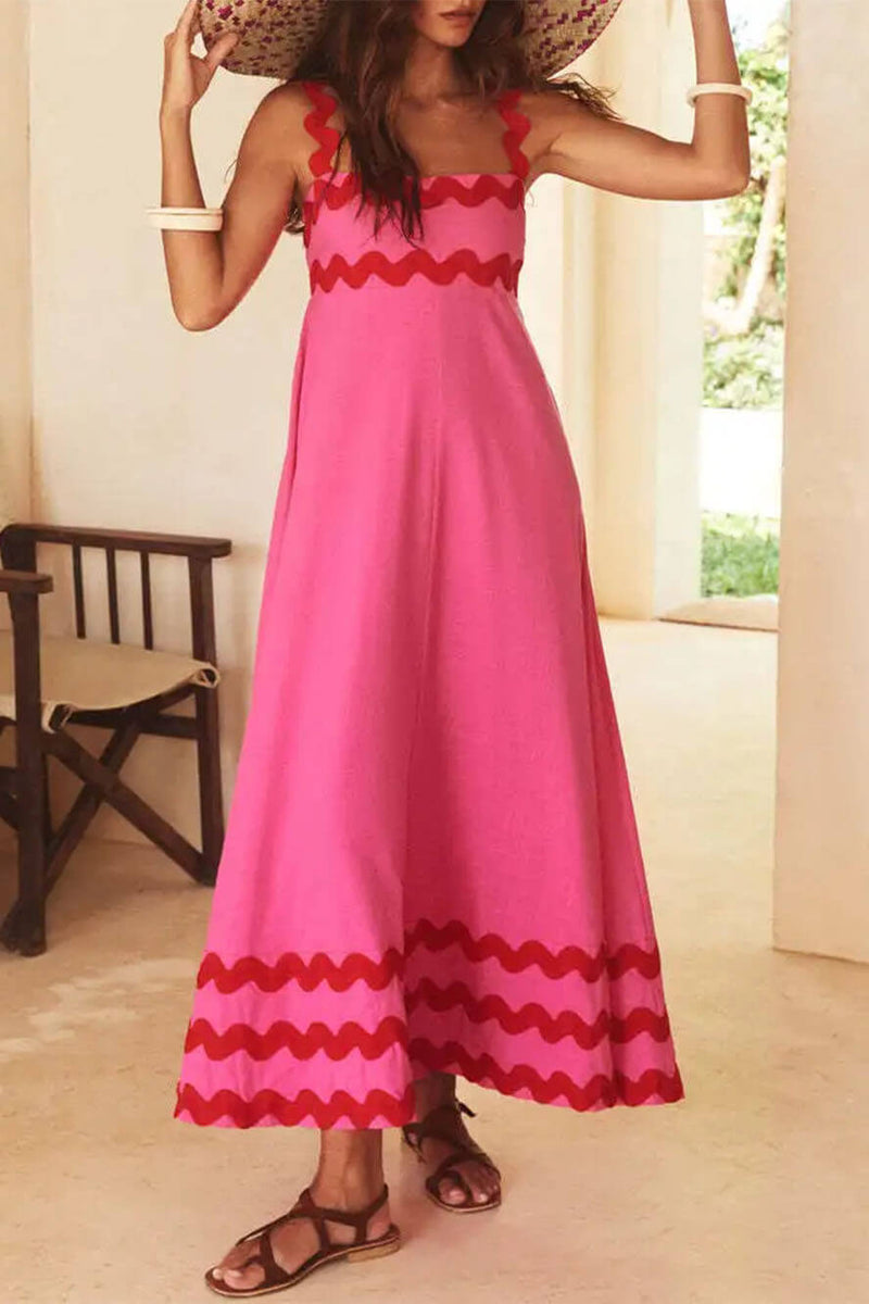 Amelia-Sunset Maxi Dress - VibeSoothe