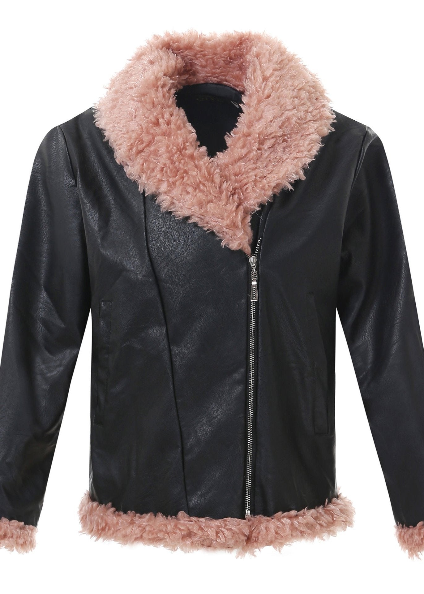 Luxe Raccoon-Trim Sheepskin Jacket