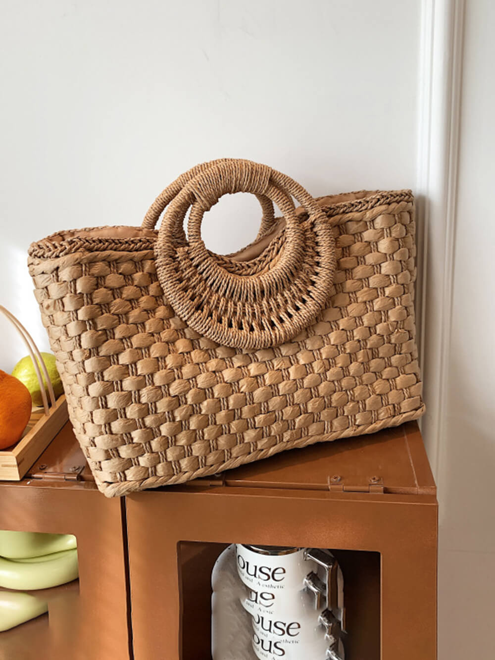 Coastal-Chic Woven Tote - VibeSoothe