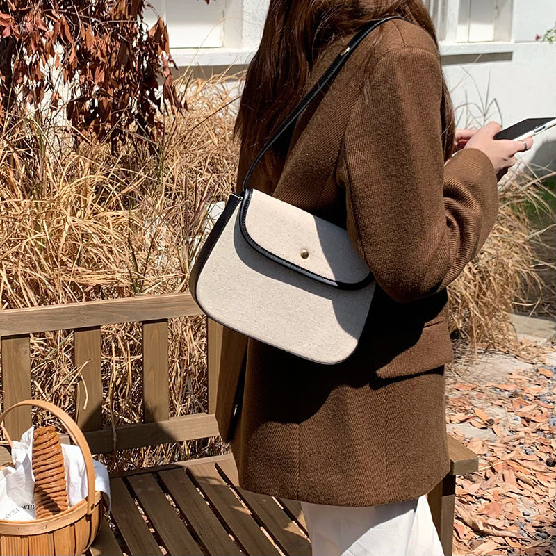 Classic-Canvas Shoulder Bag - VibeSoothe