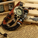 Retro Leather Watch Bracelet - VibeSoothe