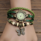 Cowhide winding bracelet watch - VibeSoothe