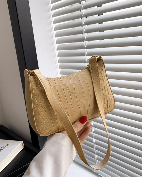 Solid-Color Simplicity Shoulder Bag