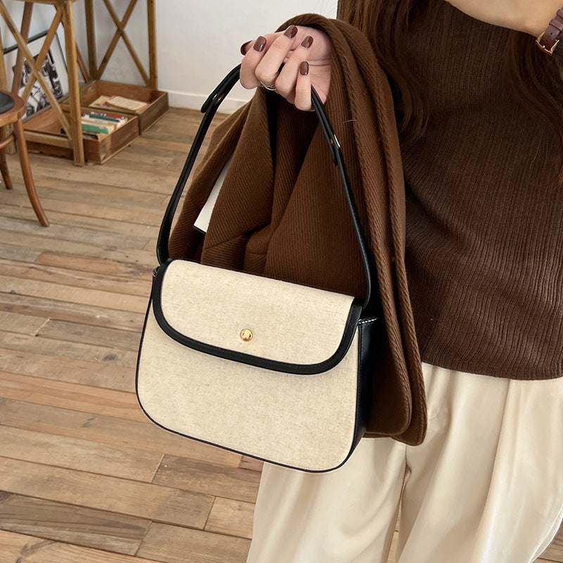 Classic-Canvas Shoulder Bag - VibeSoothe