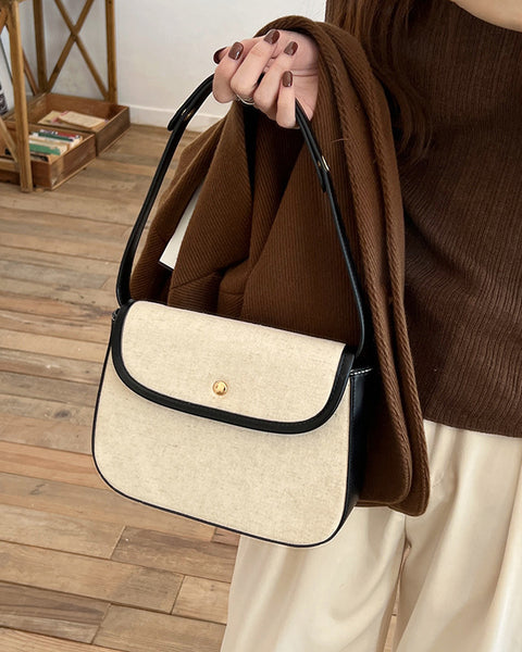 Classic-Canvas Shoulder Bag - VibeSoothe