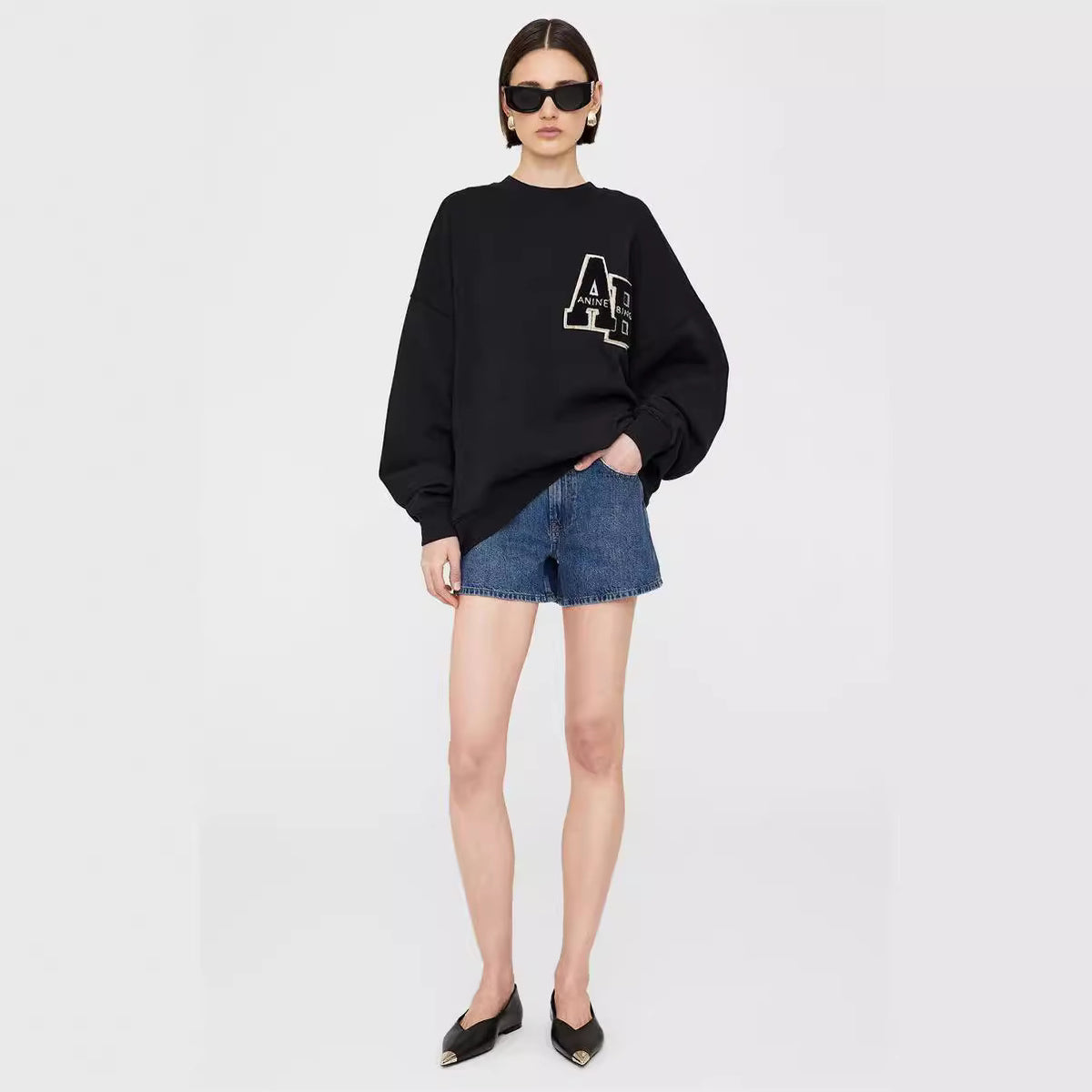 Early Autumn New American Niche Hand Embroidery Loose Casual Yao Velvet Thickened Sweater