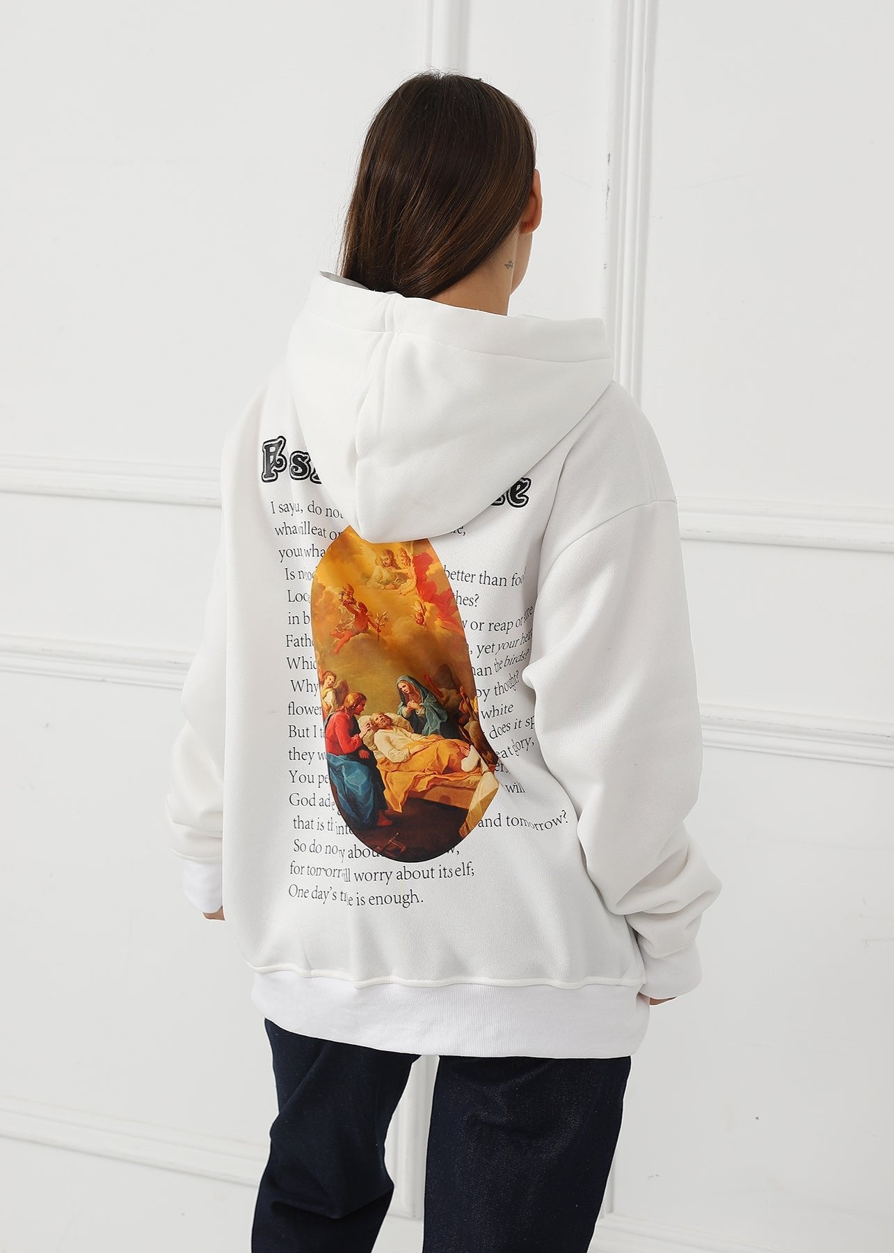 Statement Print Hoodie - Oversized Comfort with Bold Back Design