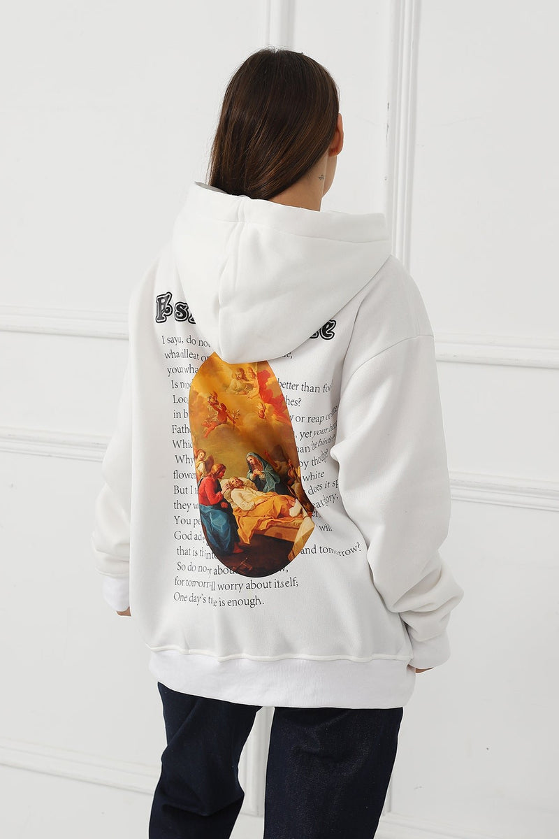 Statement Print Hoodie - Oversized Comfort with Bold Back Design