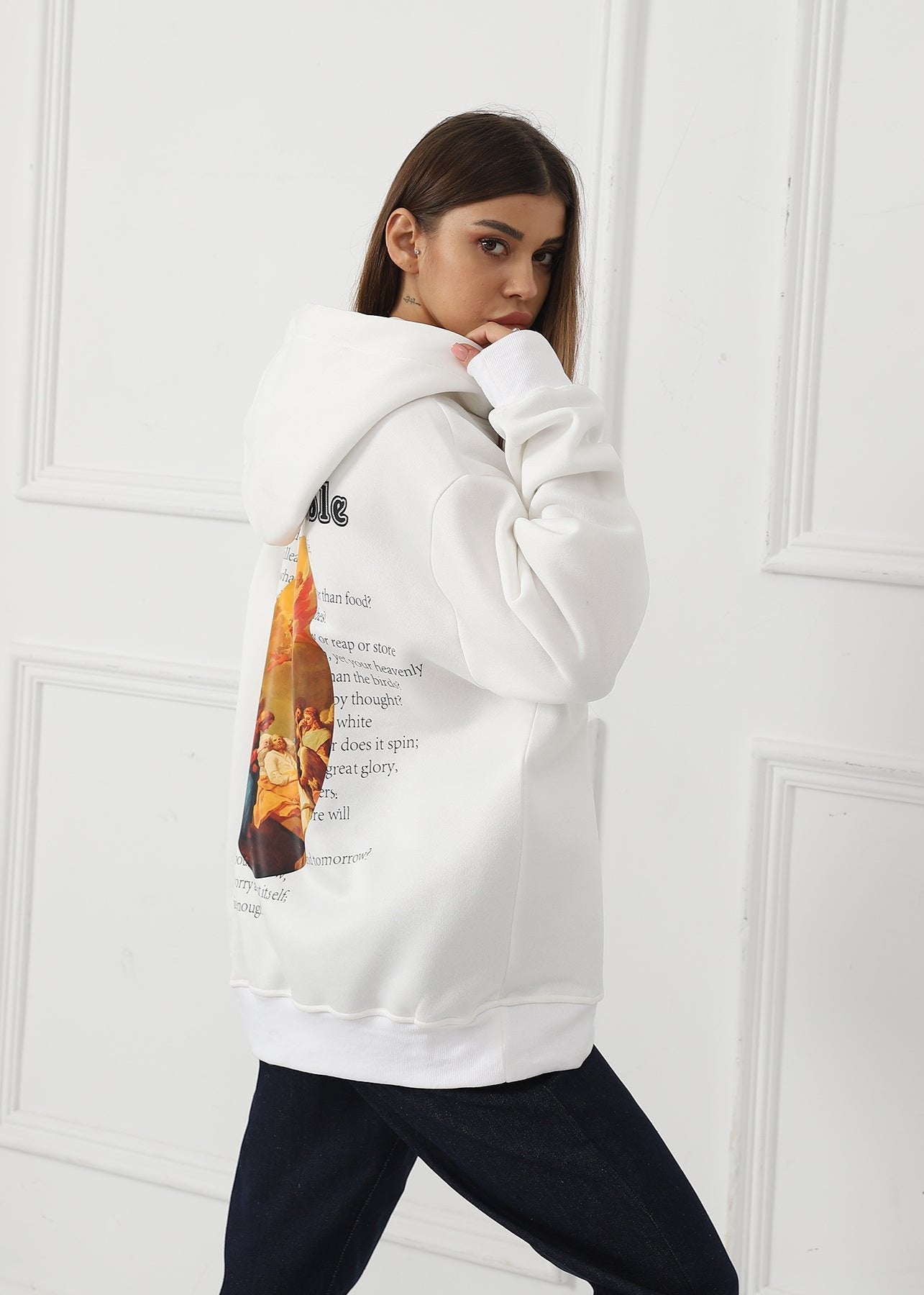 Statement Print Hoodie - Oversized Comfort with Bold Back Design