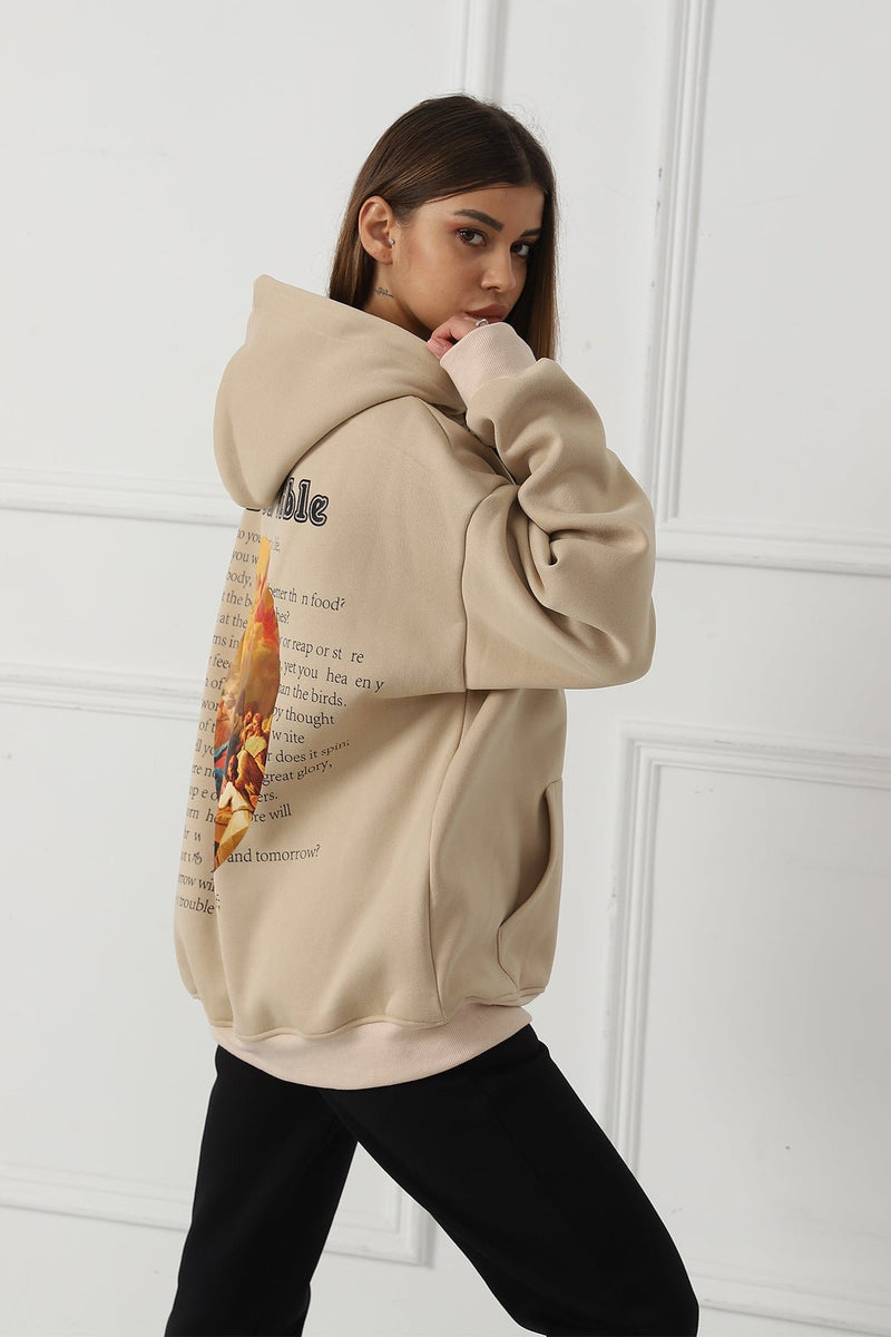 Statement Print Hoodie - Oversized Comfort with Bold Back Design