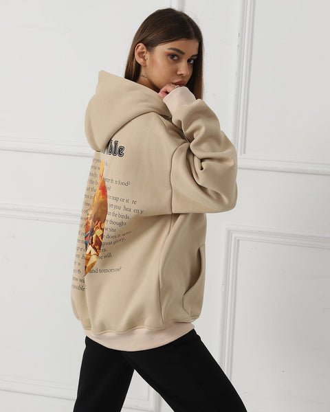 Statement Print Hoodie - Oversized Comfort with Bold Back Design