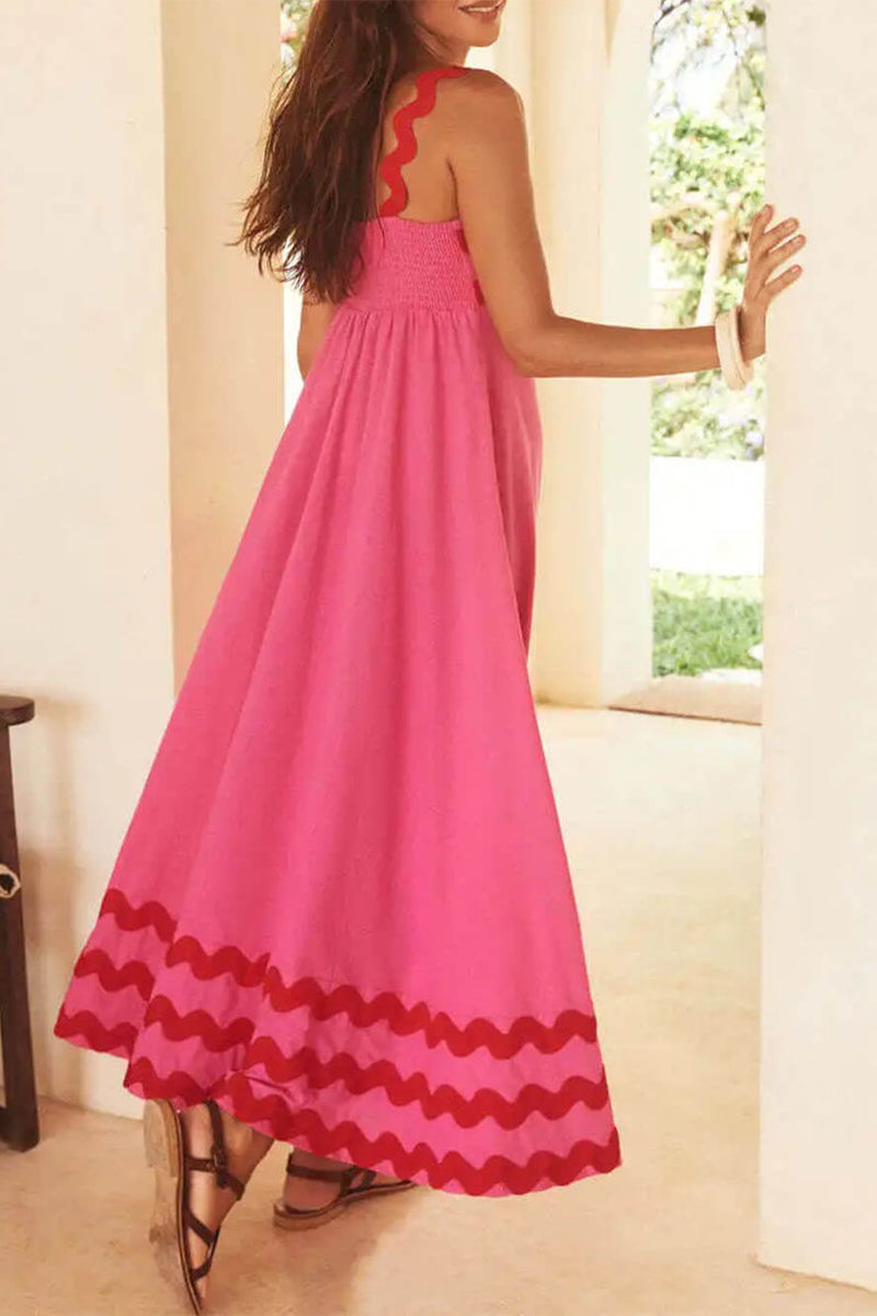 Amelia-Sunset Maxi Dress - VibeSoothe