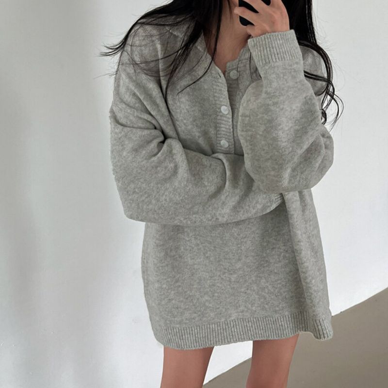 Loose All-matching Lazy Mid-length Sweater