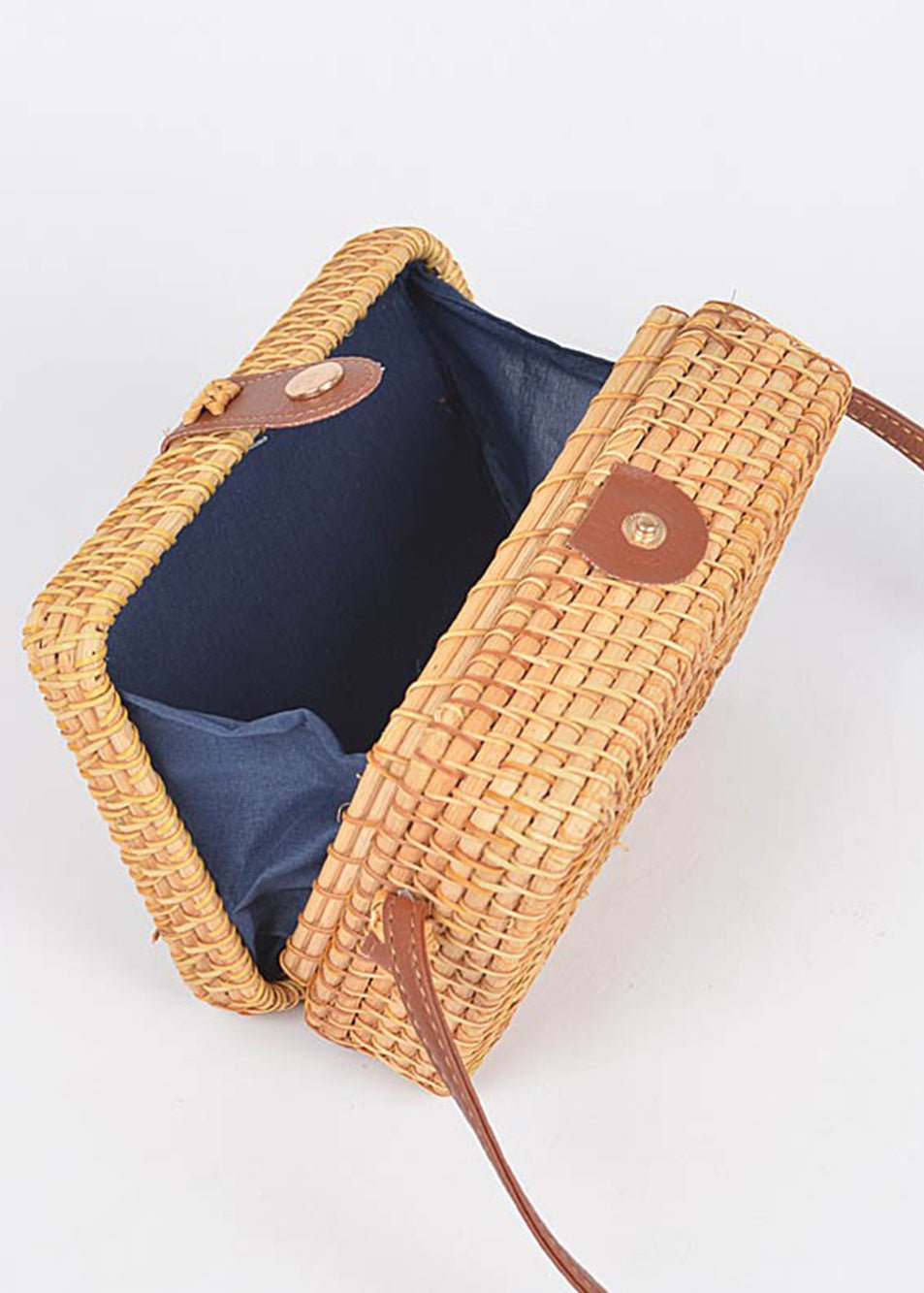 Natural-Harmony Rattan Crossbody