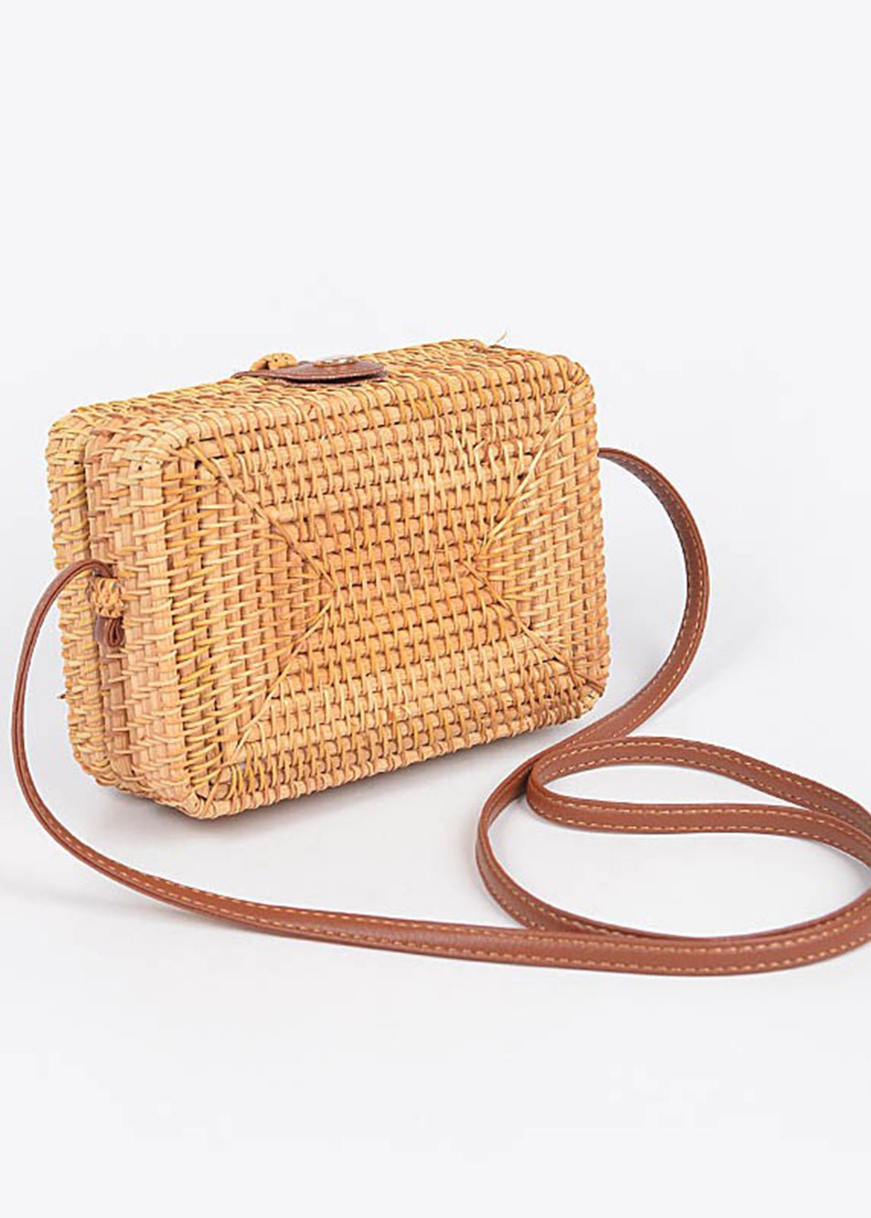 Natural-Harmony Rattan Crossbody