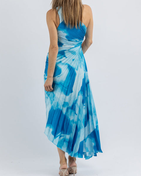 Ocean Breeze-One Shoulder Dress